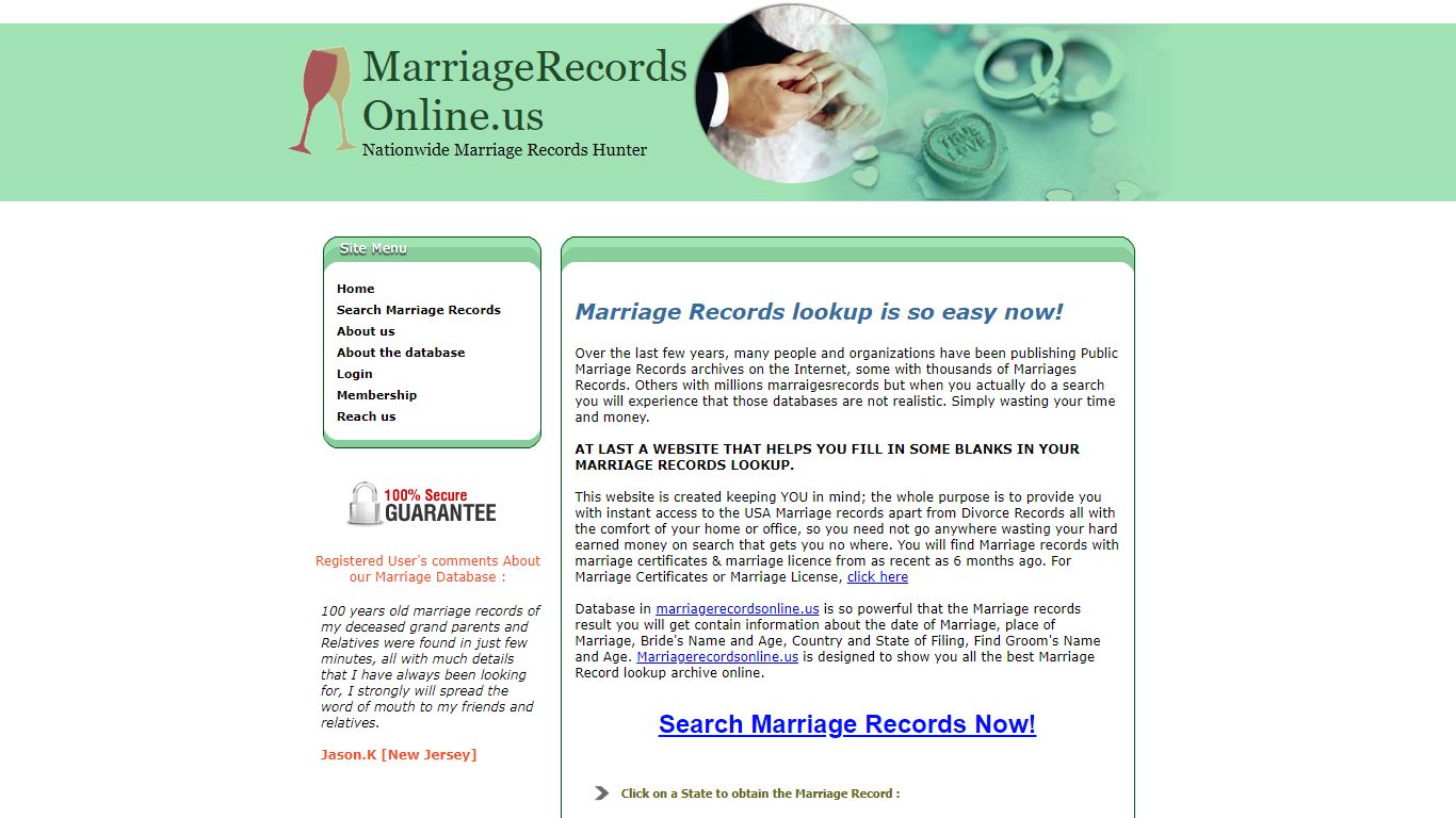 Marriage Records Online, USA Public Marriage Record